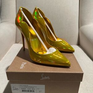 Christian Louboutin Iridescent Gold Heels